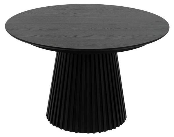 Esstisch Svendborg Schwarz - Holzwerkstoff - Metall - Holz teilmassiv - 120 x 75 x 120 cm