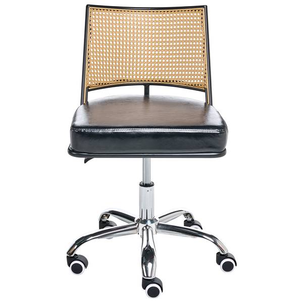 Bürostuhl NOME Schwarz - Braun - Silber - Kunstleder - 50 x 73 x 50 cm