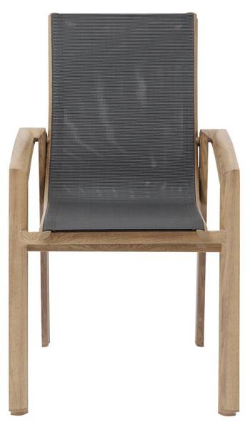 Fauteuil de jardin empilable AXANT Gris - Métal - 57 x 94 x 63 cm