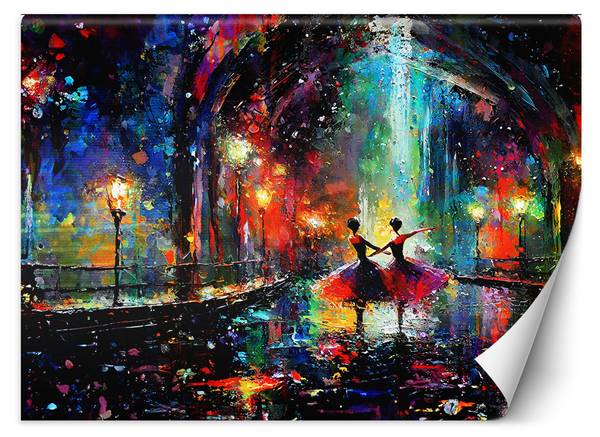 Fotobehang ballerina's muziek dans 100 x 70 cm