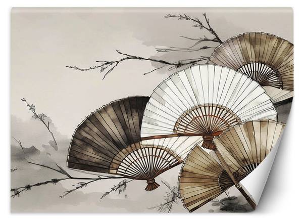 Papier peint, Éventails japonais 150 x 105 cm