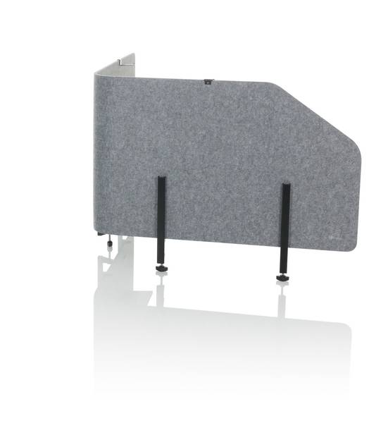 Tischtrennwand FLEXMIUT T TOP Grau - Polypropylen - 1 x 50 x 160 cm
