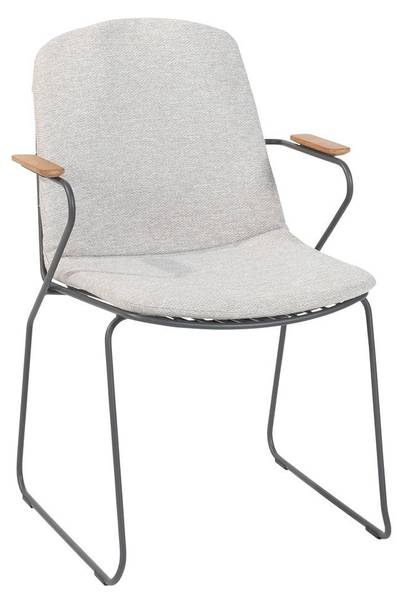 Tuinstoel Veneto grijs - aluminium - 66 x 87 x 59 cm