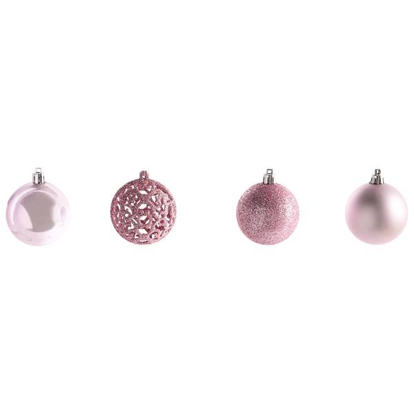 Weihnachtsbaumkugeln VANERN 100-tlg Pink - Silber