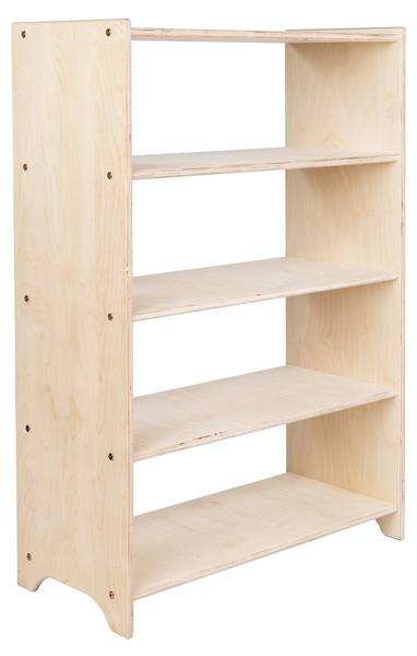 Standregal Montessori Braun - Holzwerkstoff - Massivholz - 81 x 119 x 39 cm
