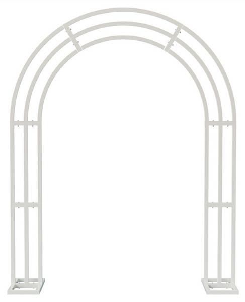 Arche à rosiers Eutopia Blanc - Métal - 60 x 260 x 200 cm