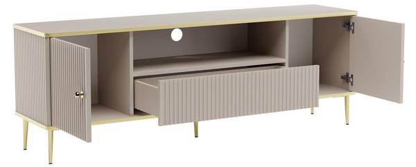 TV-Board SINEAD Beige - Holz teilmassiv - 35 x 55 x 160 cm