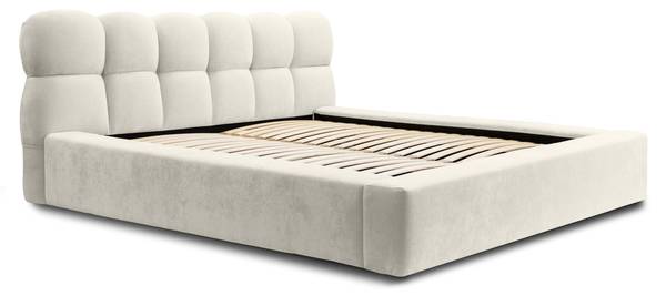 Gestoffeerd bed Paulon crèmewit - Breedte: 180 cm