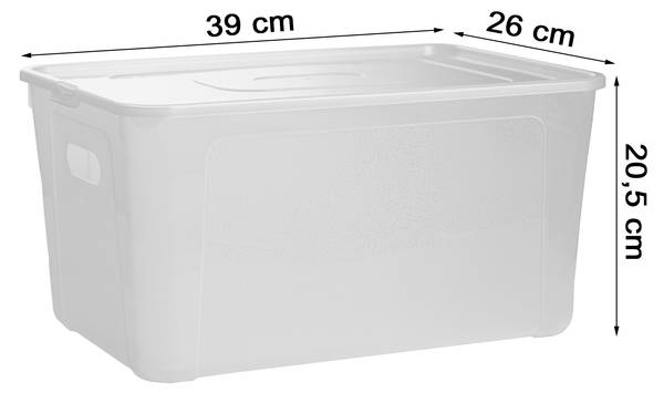 Aufbewahrungsbox mit Deckel Orco Durchsichtig - 26 x 21 x 39 cm