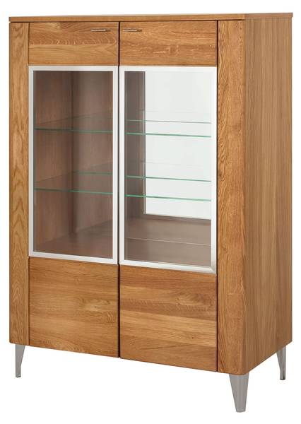 Vitrine LATINA Braun - Stahl - 96 x 134 x 42 cm