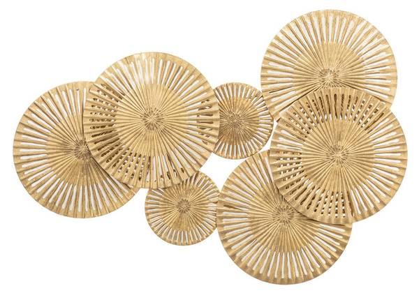 Wanddekoration ALEXA Gold - Metall - 4 x 71 x 99 cm