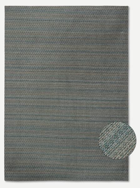 Flachgewebter Teppich Giorgio Grau - Textil - 140 x 1 x 200 cm