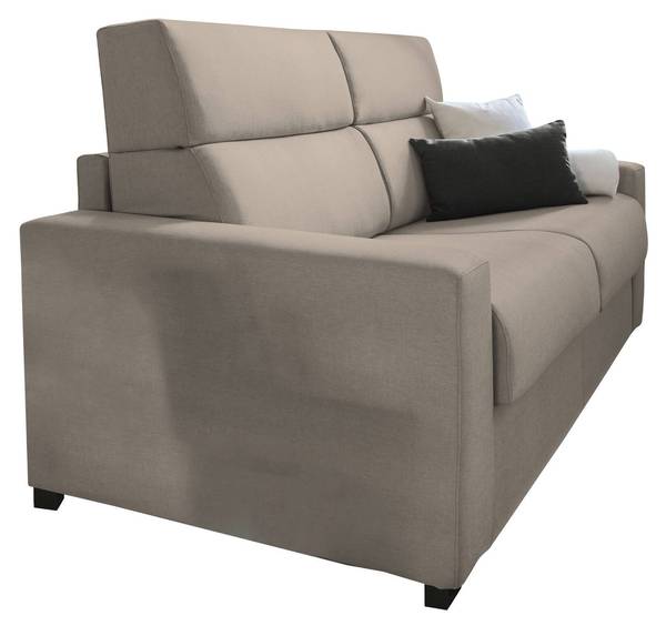 Fester 2-Sitzer-Liegesofa Graubraun