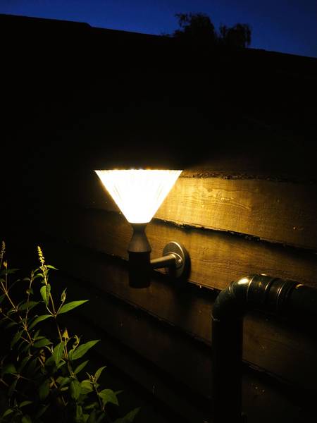 Solar Wandleuchte LED Paris Schwarz - Metall - 26 x 37 x 26 cm