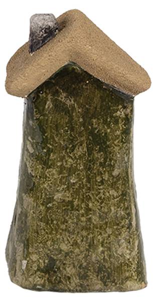 Dekorationsfigur Haus Xmas&Andy Grün - Keramik - 5 x 10 x 5 cm