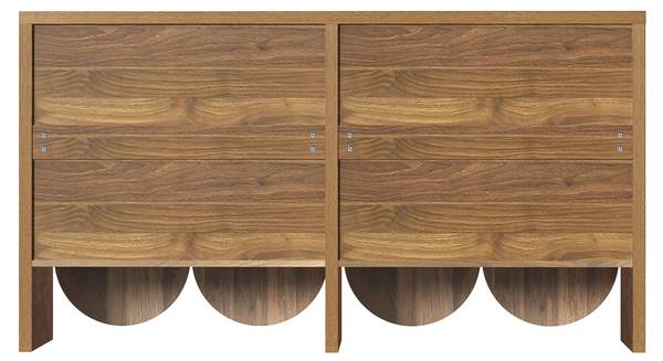 Sideboard Coeus Ⅱ Braun - Holzwerkstoff - Metall - 147 x 80 x 147 cm