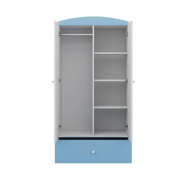 Kinderkleiderschrank Winterschwestern Blau