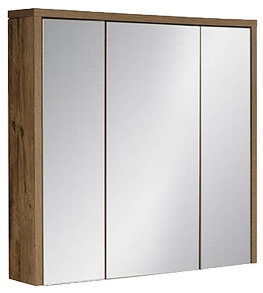 Spiegelkast HAMPTON zwart - plaatmateriaal op houtbasis - 80 x 75 x 16 cm