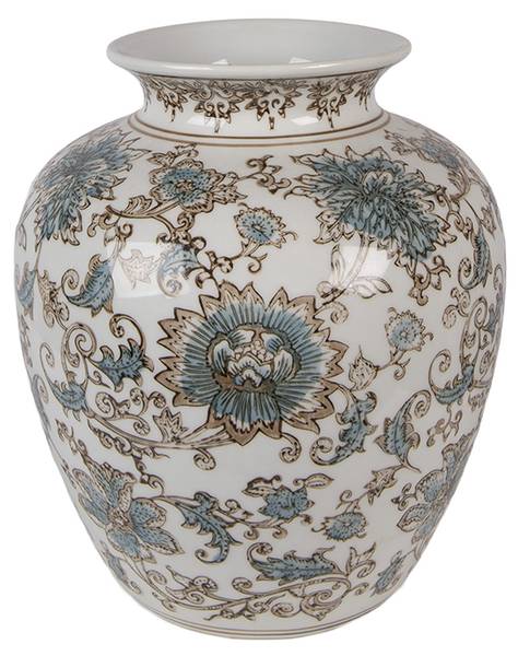 Vase Ares Weiß - Keramik - 22 x 25 x 22 cm