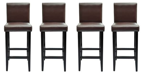 Barshocker 4er Set D7325 Braun - Holz teilmassiv - 45 x 108 x 41 cm
