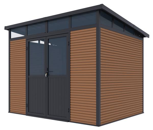 Gartenhaus WPC 278 Braun - Metall - 218 x 226 x 278 cm
