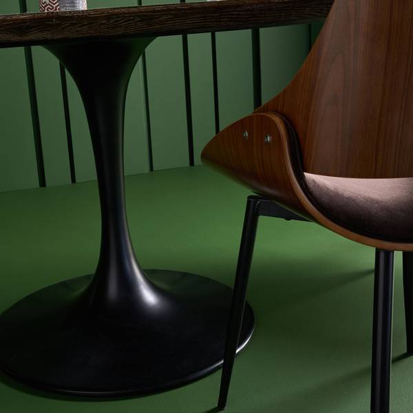 Esstisch TULIPE Schwarz - Stein - 110 x 76 x 180 cm