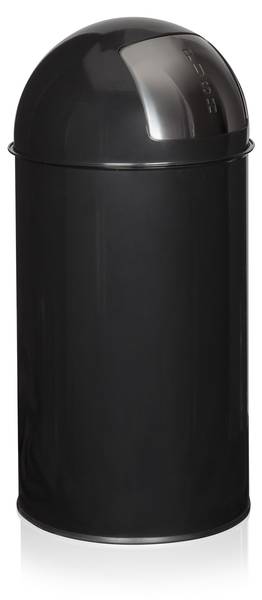 Mülleimer PUSH 50L Schwarz - Stahl - 35 x 74 x 35 cm