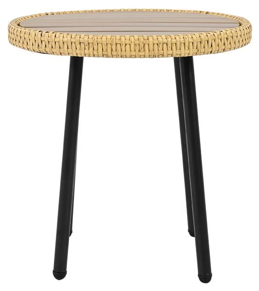 Balkonset Emilia (5-teilig) Beige - Holzwerkstoff - Metall - Polyrattan