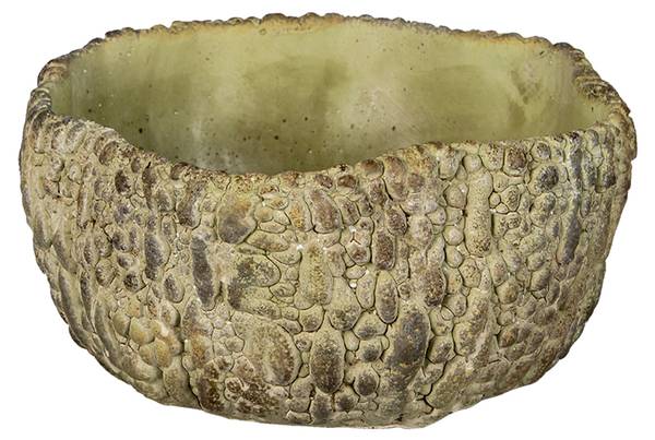 Bloempot Soniasi groen - steen - 21 x 11 x 22 cm