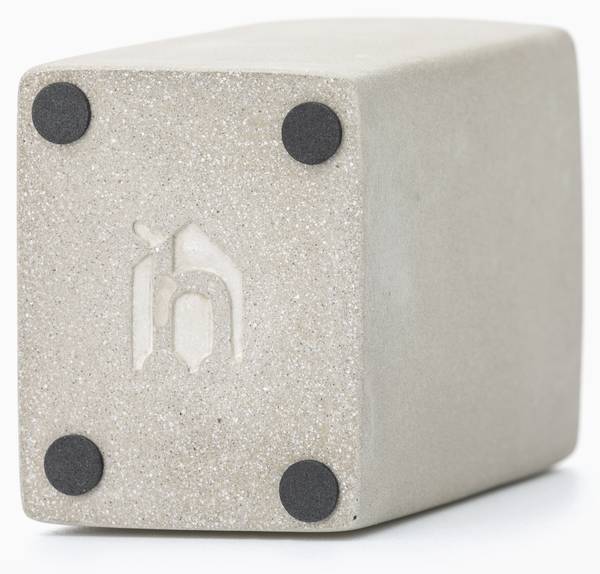 Zahnputzbecher Cubic Concrete Weiß - Stein - 6 x 13 x 8 cm