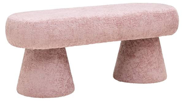 Sitzbank MONTY Pink - Holzwerkstoff - Textil - 98 x 40 x 37 cm