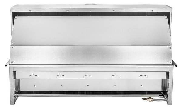 Gasgrill - Einbau-Edehlstahlgrill Silber - Edelstahl - 60 x 50 x 85 cm