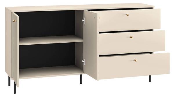 Sideboard SALOU-131-5 Beige - Holzwerkstoff - 160 x 85 x 40 cm