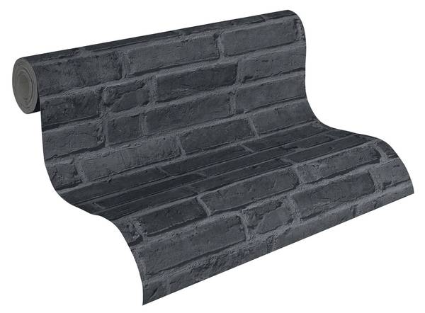 Vliestapete 942833-GU Schwarz - Fleece - 53 x 1005 x 1 cm