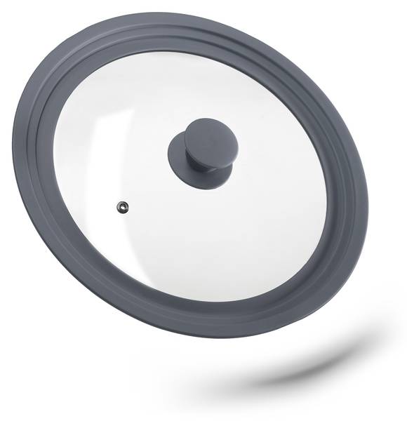 4 x Topfdeckel Silikon in Grau Grau - Durchsichtig