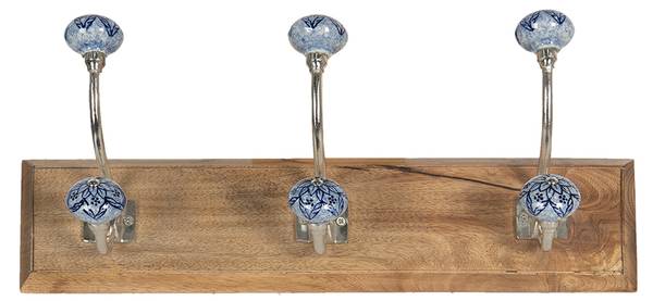 Wandgarderobe Lunaika Braun - Holzwerkstoff - 10 x 17 x 44 cm