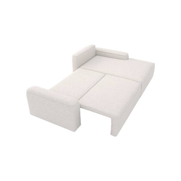 Ecksofa OTATTI Creme - Armlehne davorstehend rechts - Ecke davorstehend rechts - Ottomane davorstehend rechts