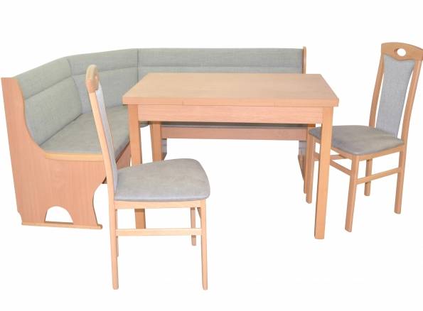 4tlg. Eckbankgruppe Carmen Buche Dekor - Grau