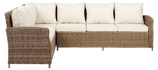 Gartensofa Gram Beige - Webstoff - 203 x 74 x 85 cm