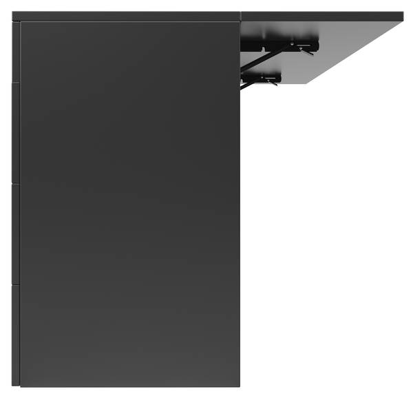 Kücheninsel mit Barhocker Thetis Ⅵ Schwarz - Holzwerkstoff - Metall - 70 x 91 x 140 cm