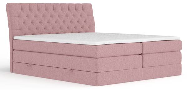 Boxspringbett Seraphine Pink - Liegefläche Breite: 200 cm
