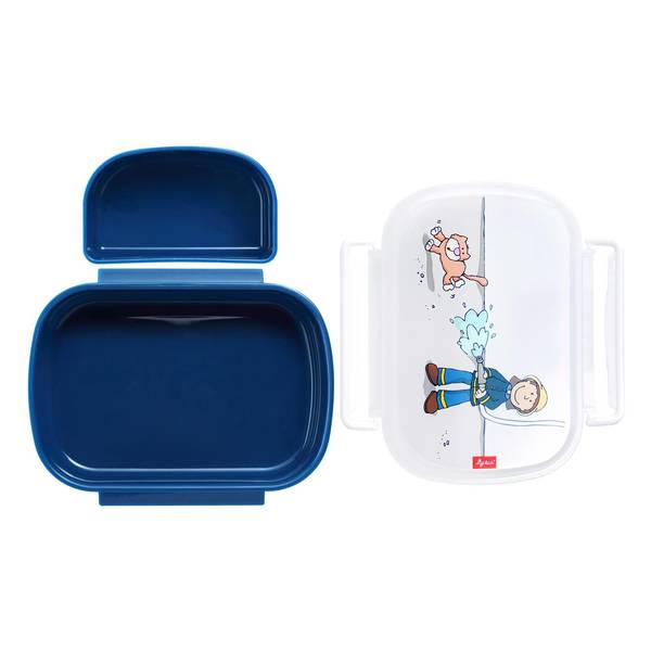 Lunchbox Tiere und Helden Dunkelblau