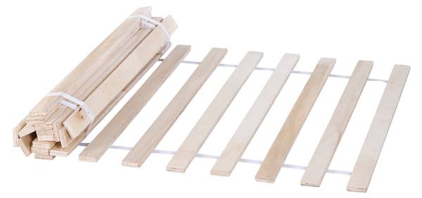 Roll-Lattenrost Montessori Beige - Holz teilmassiv - 90 x 1 x 200 cm