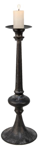 Kandelaar Angela zwart - metaal - 15 x 45 x 15 cm