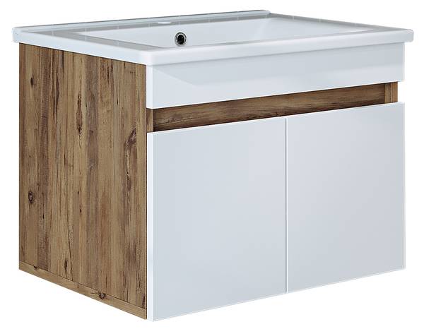 Badmöbel Set ATRIA-65 2-teilig Eiche Weiß Dekor