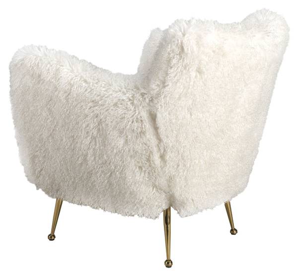 Sessel 5191 Weiß - Flachgewebe - Polyester - Teddystoff - Webstoff - 93 x 91 x 82 cm