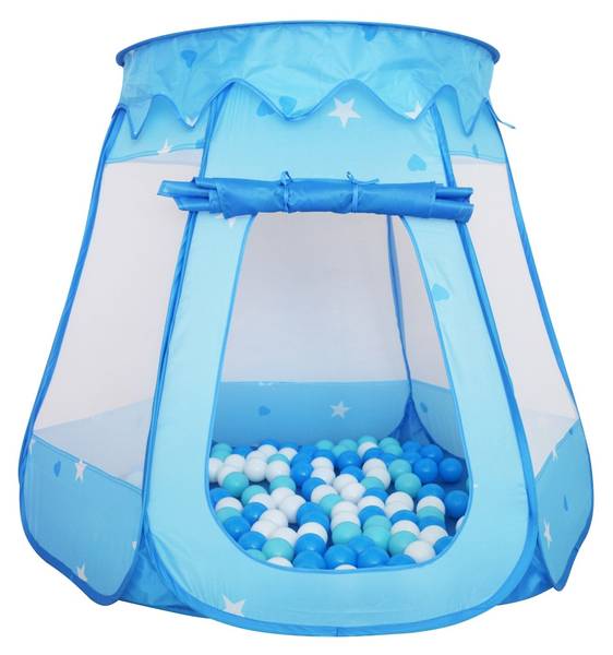 Bällebad mit 100 Bällen Blau - Polyester - Stahl - 118 x 95 x 118 cm