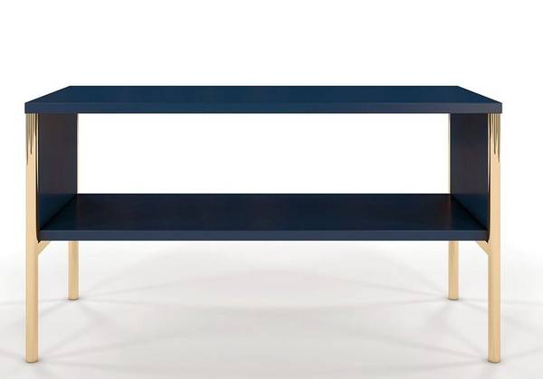 Couchtisch Polka Blau - Holzwerkstoff - 80 x 44 x 37 cm