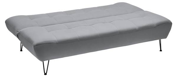 Schlafsofa GELI Grau - Metall - Massivholz - Textil - 192 x 88 x 97 cm