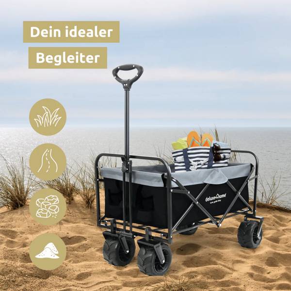 Bollerwagen faltbar CALLI Schwarz